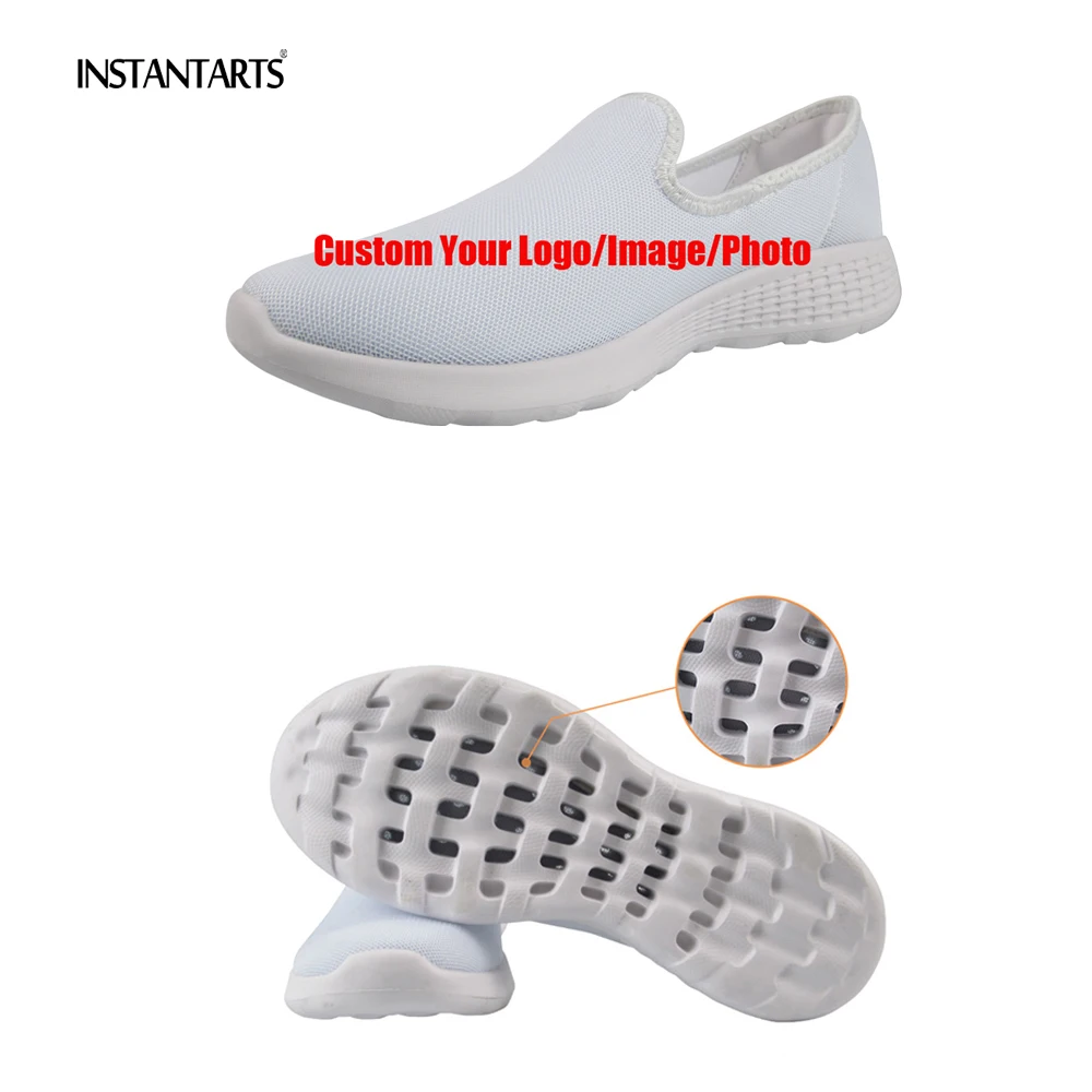 

INSTANTARTS Women Men 3D Custom Your Logo/Image/Photo Print Water Shoes Breathable Beach Shoes Quick Dry Slip On Upstream Shoes