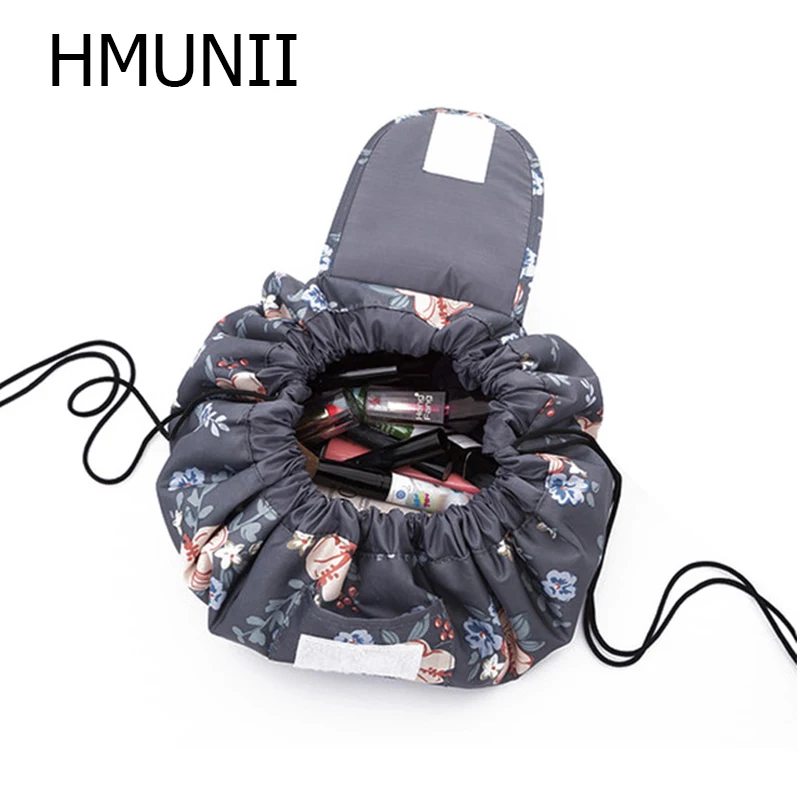 

HMUNII Creative Lazy Cosmetic Bag Large Capacity Portable Drawstring Storage Artifact Magic Travel Pouch Simple Cosmetic Bag