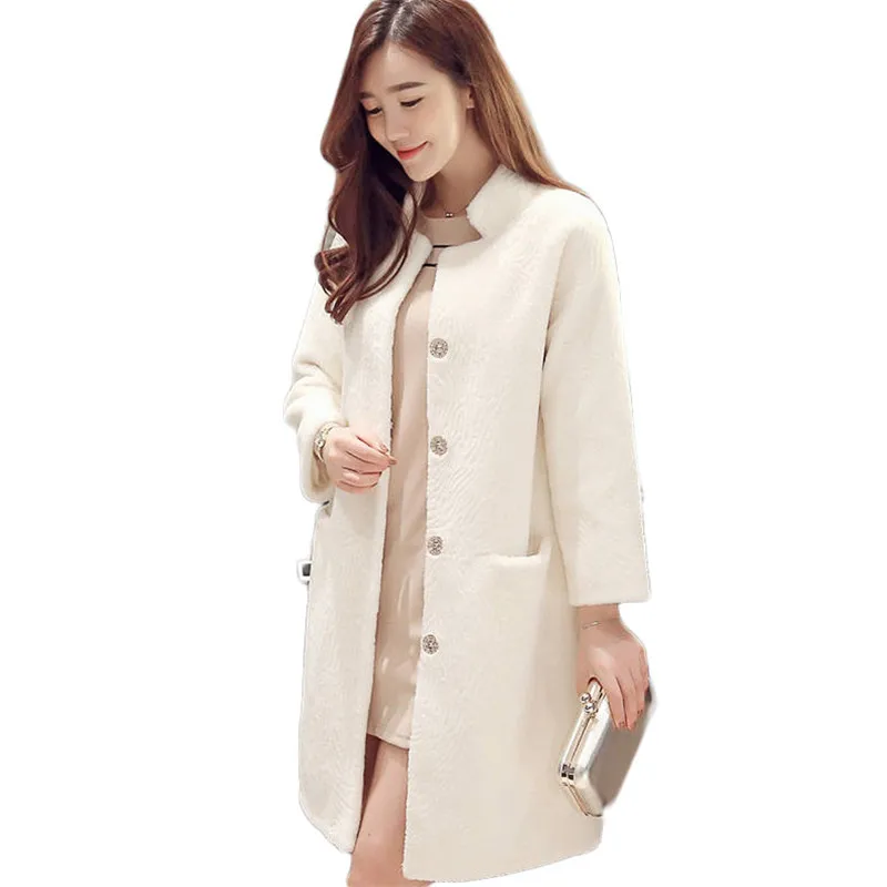 

2019 New Autumn Winter Women Natural Wool Sheep Shearing Fur Overcoat Female Real Fur Oversize Jacket Warm Lamb Fur Coats M30