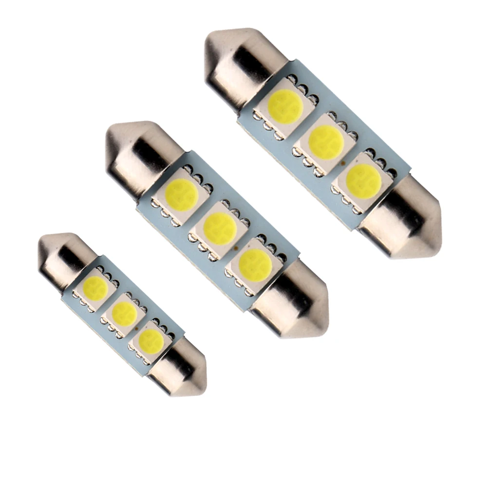 YM E-Bright 1000 шт./лот Белый 5050 3 SMD 36 мм/39 мм/41 мм гирлянда купольный светодиодный лампы для чтения свет номерного знака