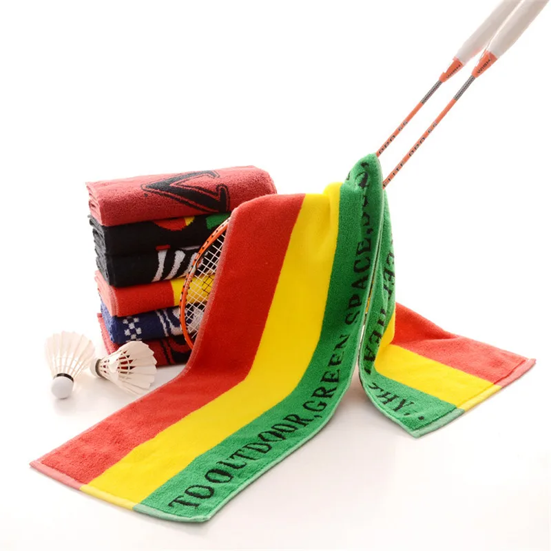 100Cotton sport towel 22.5*100 fitness running sweat soft breathable