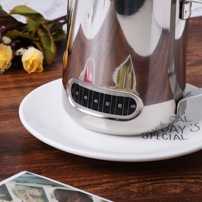 Нержавеющая сталь Кувшин для вспенивания молока бариста кофе кувшин с термометром 600 мл