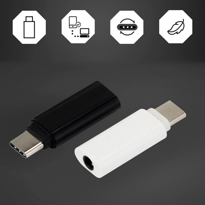 Universal USB Type C Female To 3.5mm Jack Male Earphone Headphone