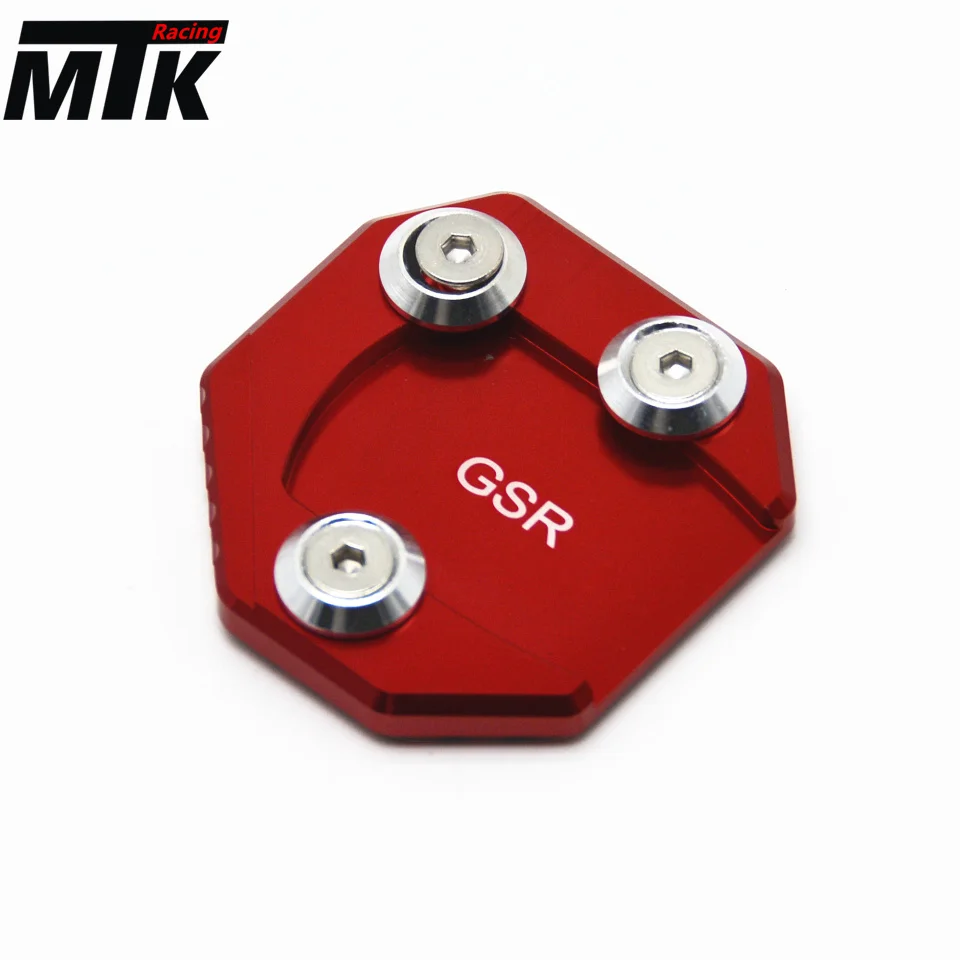 

Motorcycle Moto Side Stand Kickstand Extension Support Plate Foot Pads For SUZUKI GSR750 GSR 750 2011 2012 2013 2014 2015 2016