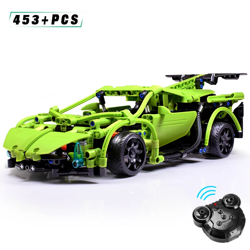 

453pcs Remote Control Racing Car Building Blocks Model Bricks Creative Educational toy for children Compatible Legoed Cars Train