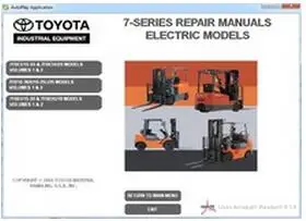 Forklift 7-series Repair Manuals for TOYOTA