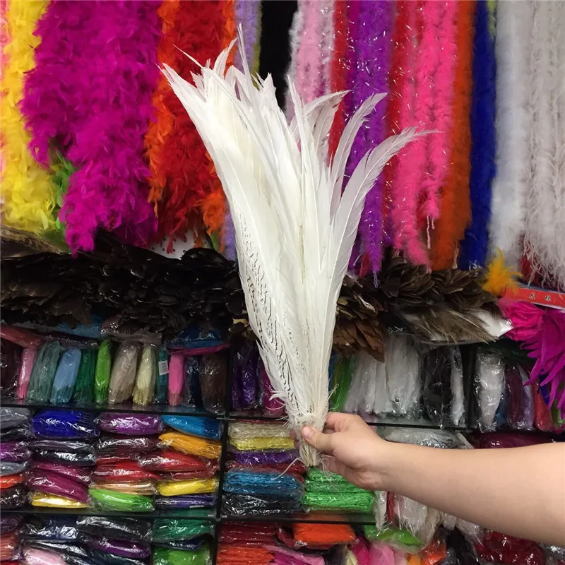 Wholesale 20 50 to 60 cm (20 to 24 inches) silver feather feather the