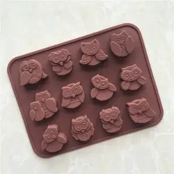 В Горошек оптовая продажа 12 модели Совы с силикагелем шоколадная форма для ароматерапии XG012