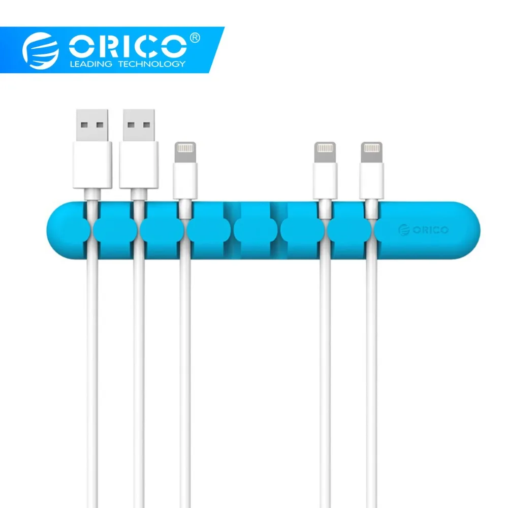 

ORICO Cable Winder Earphone Cable Organizer Wire Storage Silicon Charger Cable Holder Clips Cable Management for Mouse,Earphone