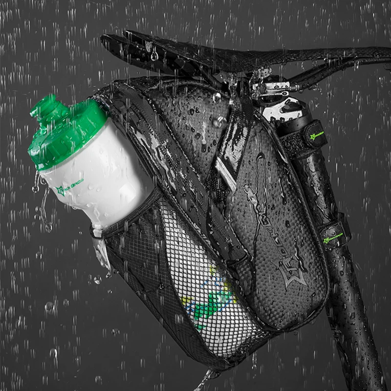  ROCKBROS Bicycle Saddle Bag With Water Bottle Pocket Waterproof MTB Bike Rear Bags Cycling Rear Sea - 32712024750