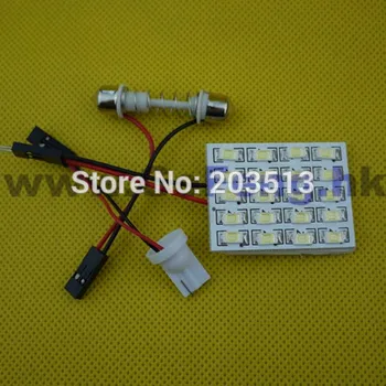 

50 sets/lot new design auto 12v car Dome festoon light 20 smd 20 leds smd 5630 led Panel with T10 led Adapter free shipping