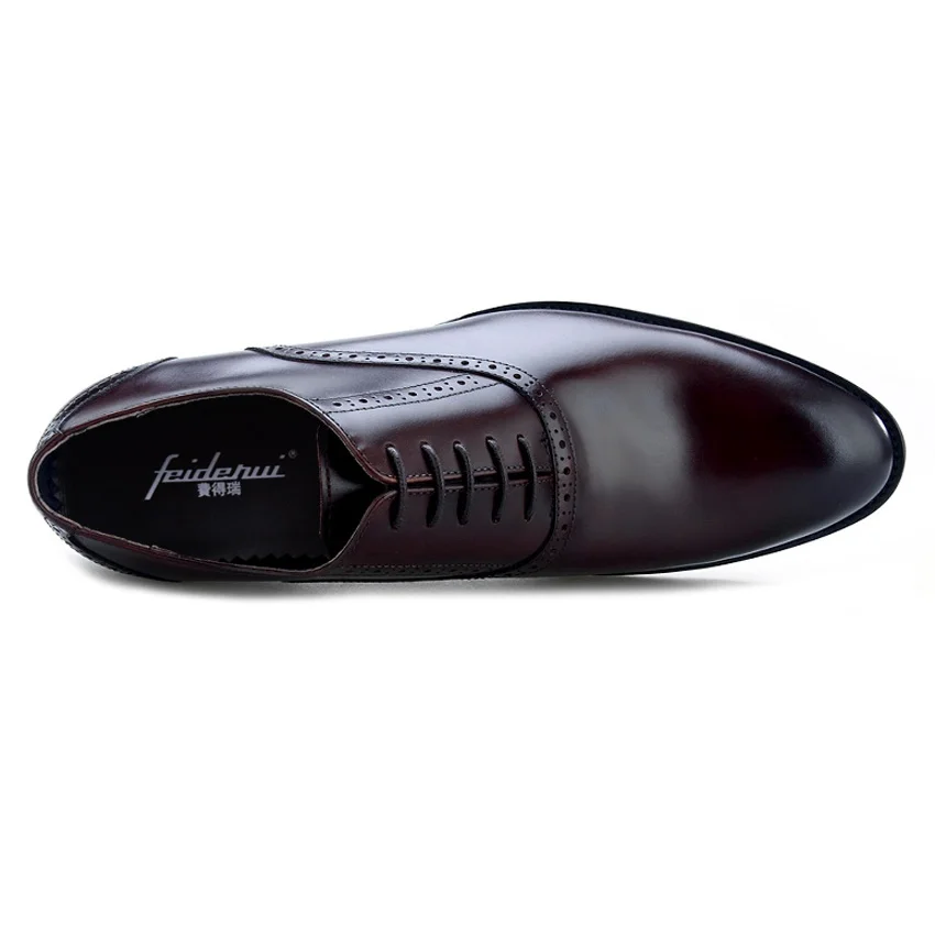 Tallada Zapatos Hombres Hombre Oxfords chocolate Británico Mano Marca Del Brogue Medallón Negro De Cuero Los Pie Bql57 Nuevo Genuino Dedo A Hecho Vestido Redonda Formal Boda wvTP7qB