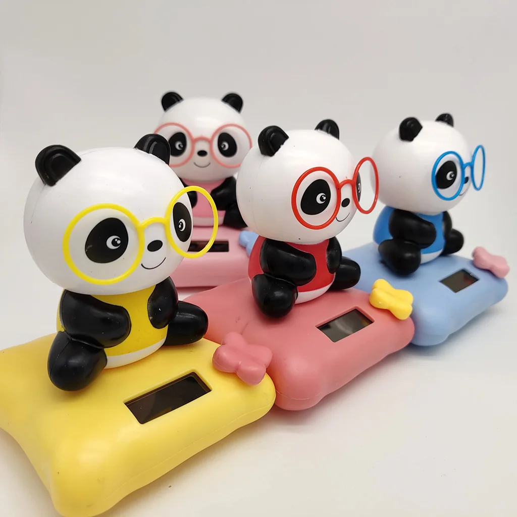 Solar Powered Dancing Animal Panda in Box Bobble Head Toy Office Dancer Decor Solar Powered Dancing Animal Panda in Box Bobble Head Toy Office Dancer Decor