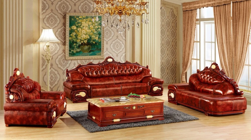 Luxe Grote Europese Lederen Bankstel Woonkamer Sofa Gemaakt In China Sectionele Sofa Houten Frame Sofa Wood Frame Sofa Chinaleather Sofa Set Aliexpress