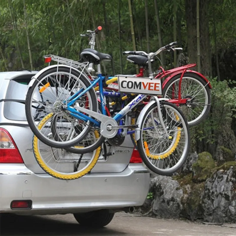 Car Bike Rack Bicycle Trailer Rack Hitch Carrier 78x49cm for Three