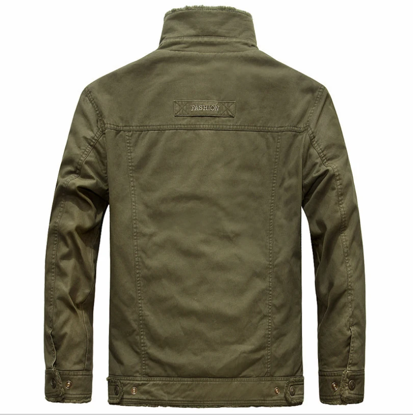 Lonmmy Épaisse vent Doublure khaki Armée Coupe Plus Manteau Vert Vêtements Survêtement Veste 5xl Velours Masculine Hiver 2018 Black Hommes De green Coton DH29EWI