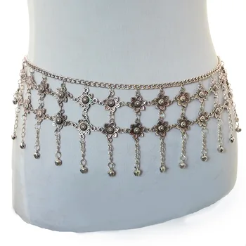 

New Fashion Flower Tassels Waist Chain European And American Foreign Trade Popular Dance Beach Leisure Body Chain