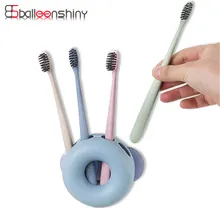 BalleenShiny 1Pc Household 4 Holes Toothbrush Storage Rack Holder Wall Mounted Suction Cup Shelve Organizer Bathroom Accessories