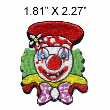 

Clown face embroidery patch 1.81" wide /colorful patches/happy Birthday/circus Freak