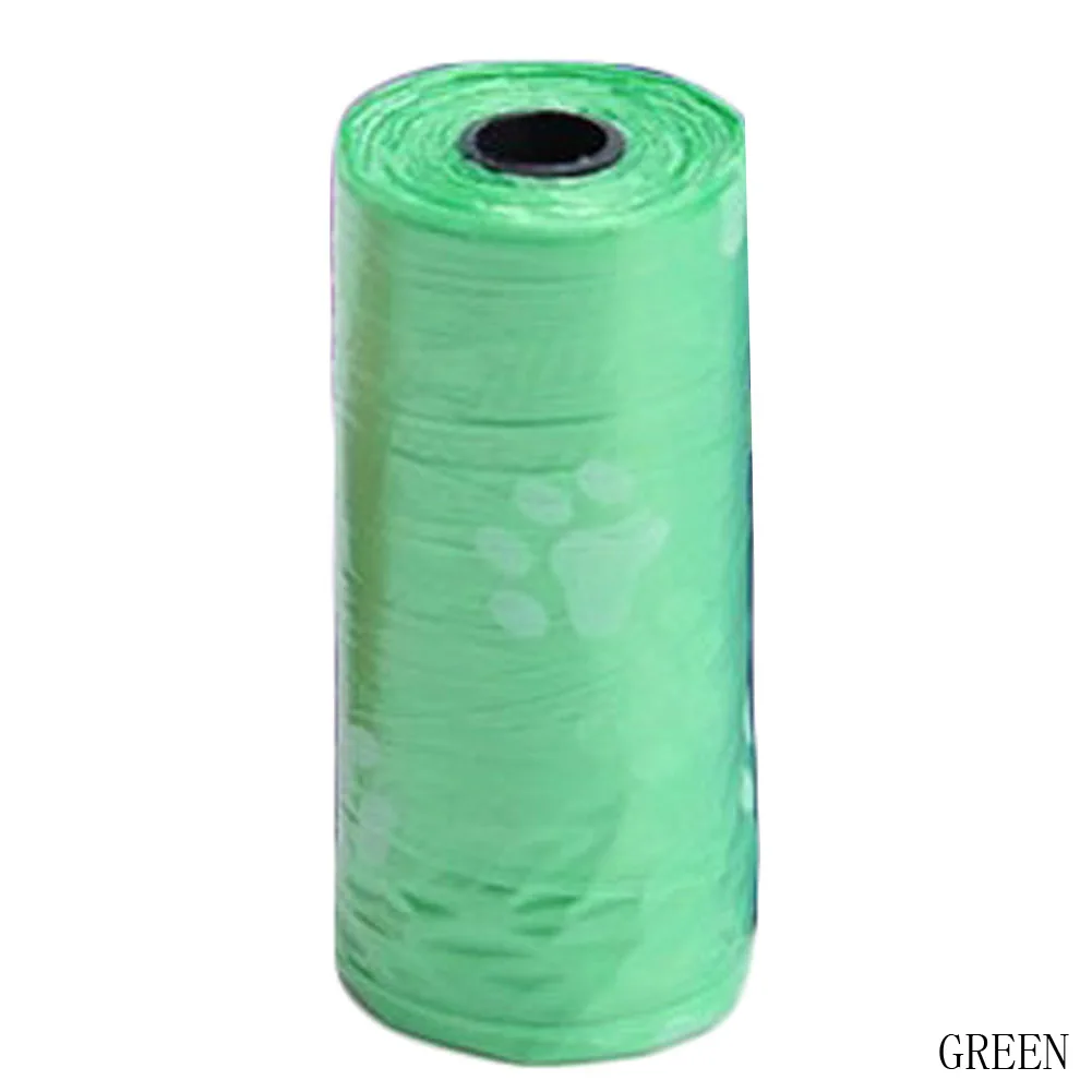 1 рулон биоразлагаемые, для домашних животных, собак мешки для пищевых отходов с печатью пакеты для собак мусора смешной собака когти печати мешки для мусора от домашних животных - Цвет: green