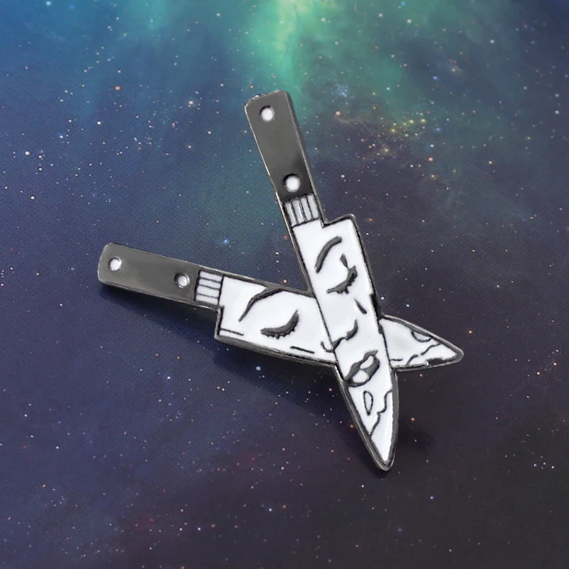 

Cartoon Creative Knife Brooch Brooke Knife Jewelry Menswear Backpack Brooch Female Backpack Jewelry Icon Gift