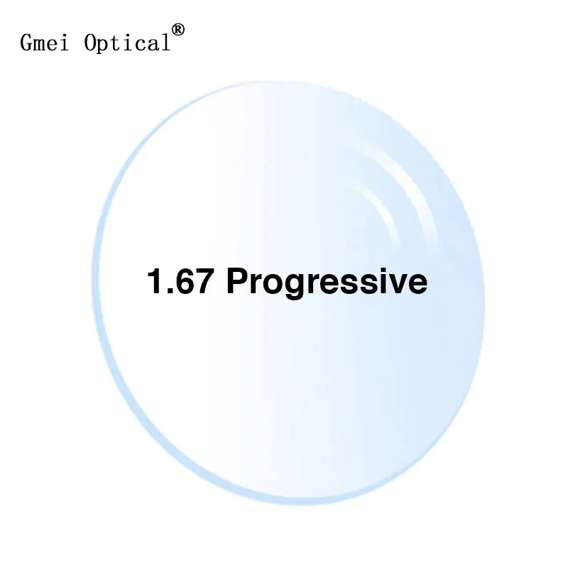 1,67 цифровые Бесплатные прогрессивной формы без линии мульти-фокусные по рецепту индивидуальные оптические линзы с антибликовым покрытием 2 шт