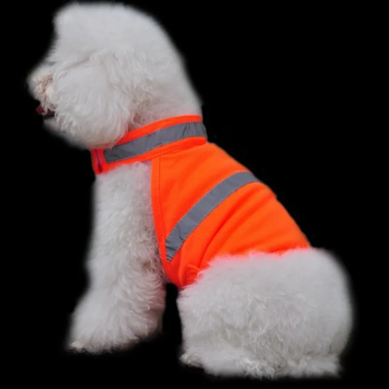 Светоотражающая Одежда для собак флуоресцентный собачий жилет безопасности полицейская собачья куртка для прогулок одежда для домашних животных