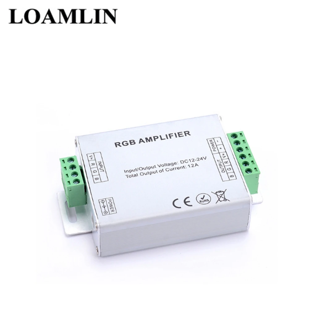 Светодиодный RGB усилитель DC12 24V 12A светодиодный контроллер для 5050 3528 2835 SMD
