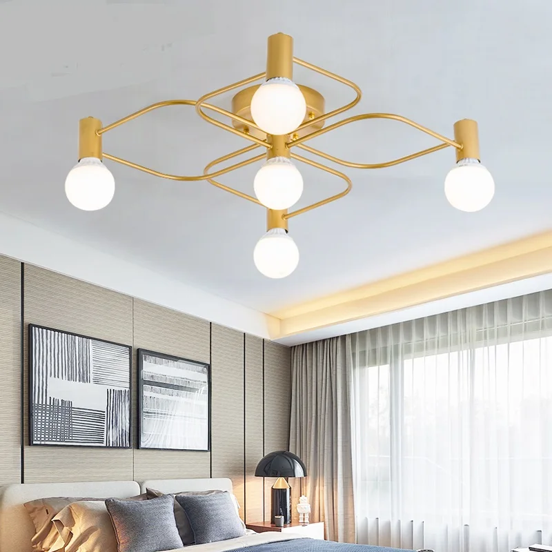 Nordic 5 9 Heads Led Ceiling Lamp Post Restaurant Romantic Warm