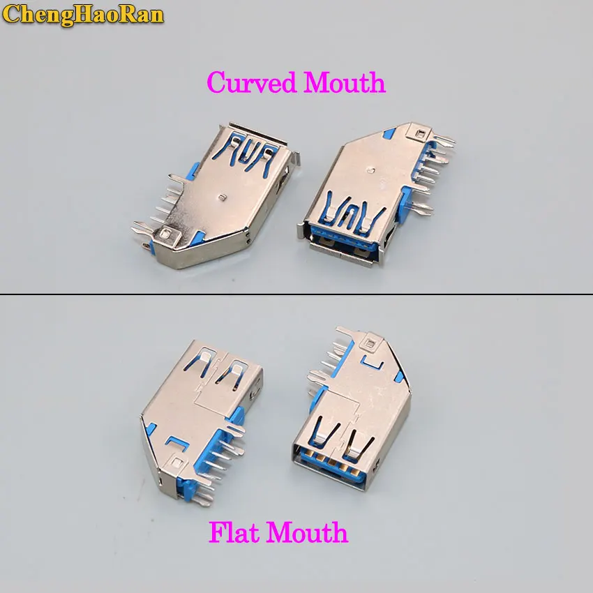 

ChengHaoRan USB 3.0 AF Typ Socket Connector USB Jack 3.0 Female Jack Side DIP Long Body For Fast Data Transmission