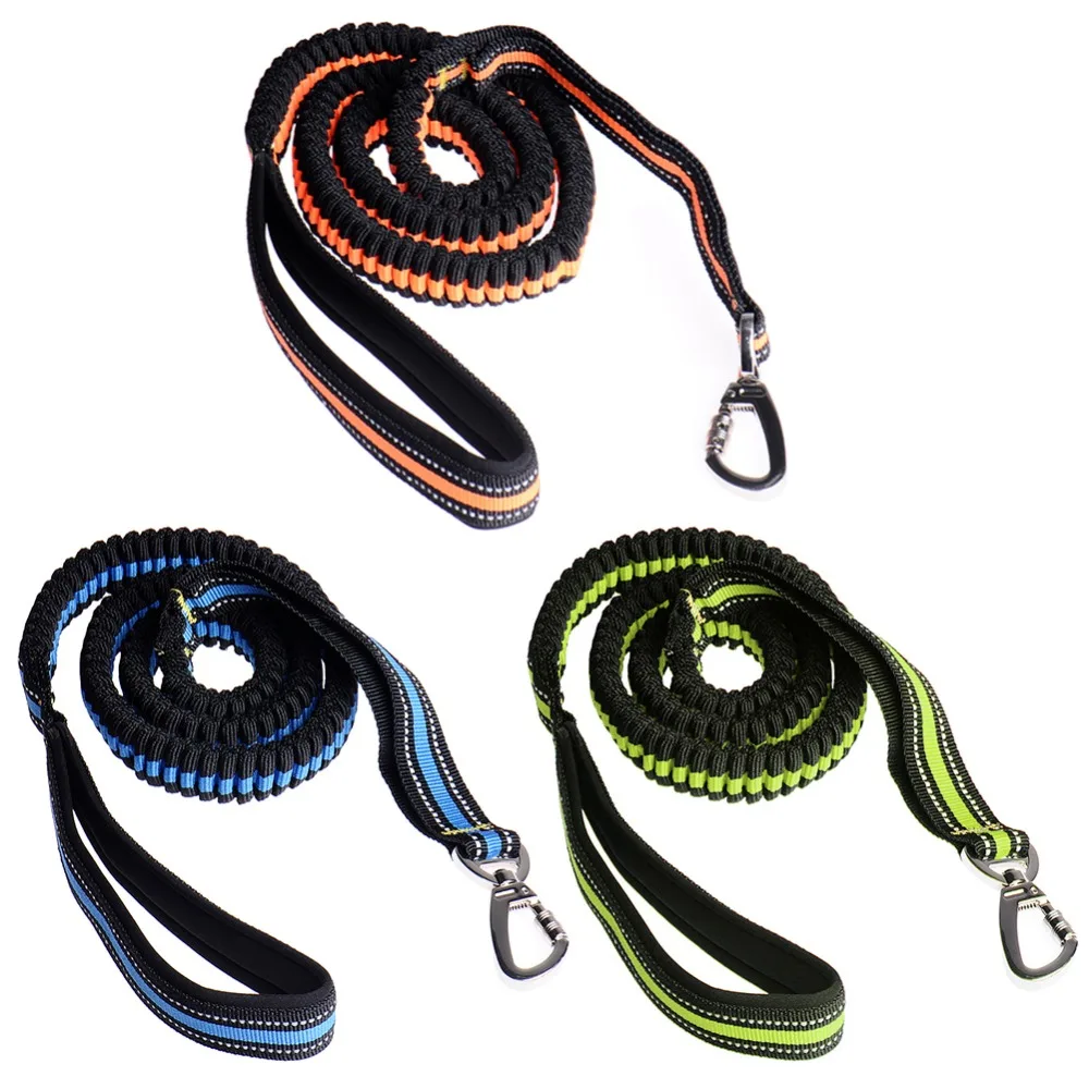 1.3 2.2M Elastic Pet Dog Leash Hands Free Leashes Reflective Spring