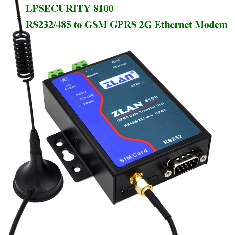 RS232 RS485 к GSM модем GPRS-Ethernet 2G TCP/IP последовательный порт серверный маршрутизатор GPRS удаленный беспроводной передачи данных deviceZLAN8100