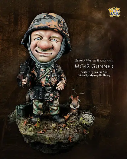 

[Loong Way Miniatures] Nuts Planet MG-42 Gunner Waffen SS Ardennes 54mm Resin Miniature