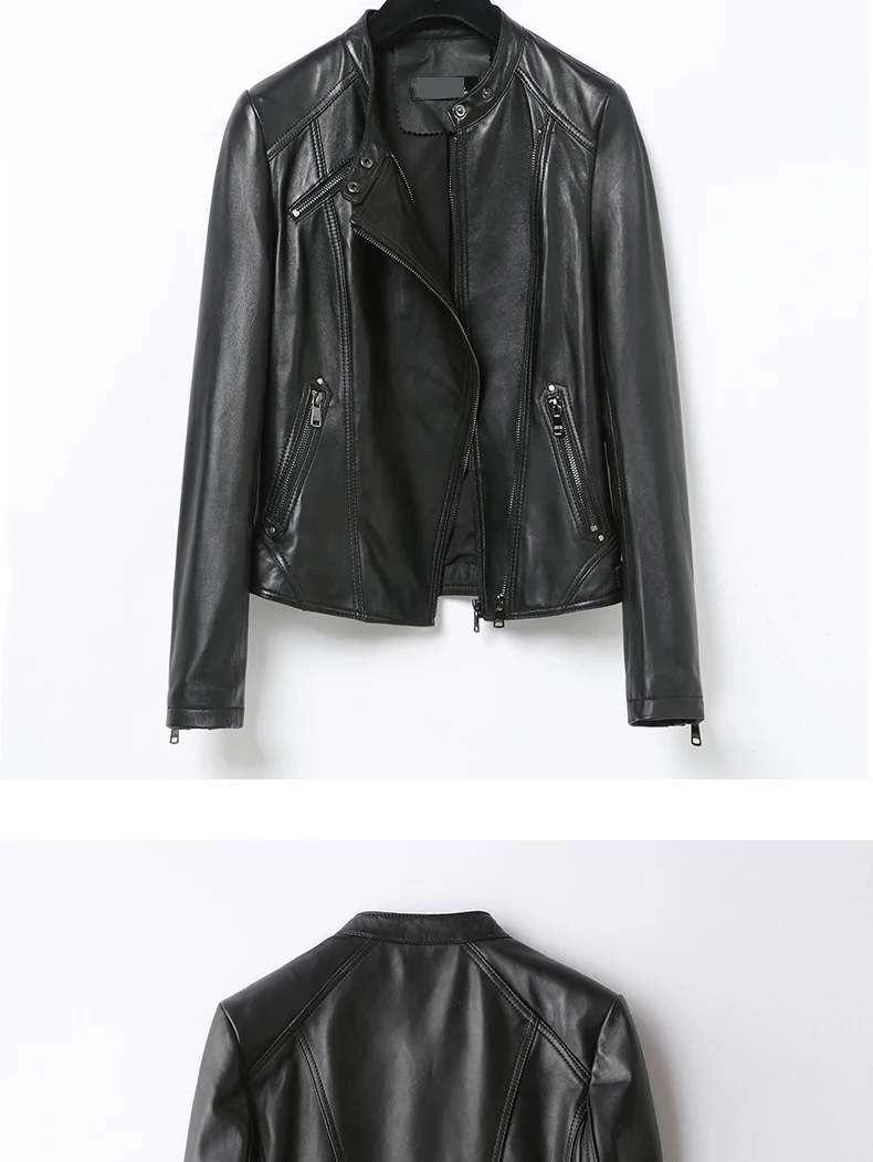 Бренд Cockscomb, осенняя и зимняя коллекция, кожаная куртка для женщин, короткая приталенная мотоциклетная кожаная куртка, пальто из овчины