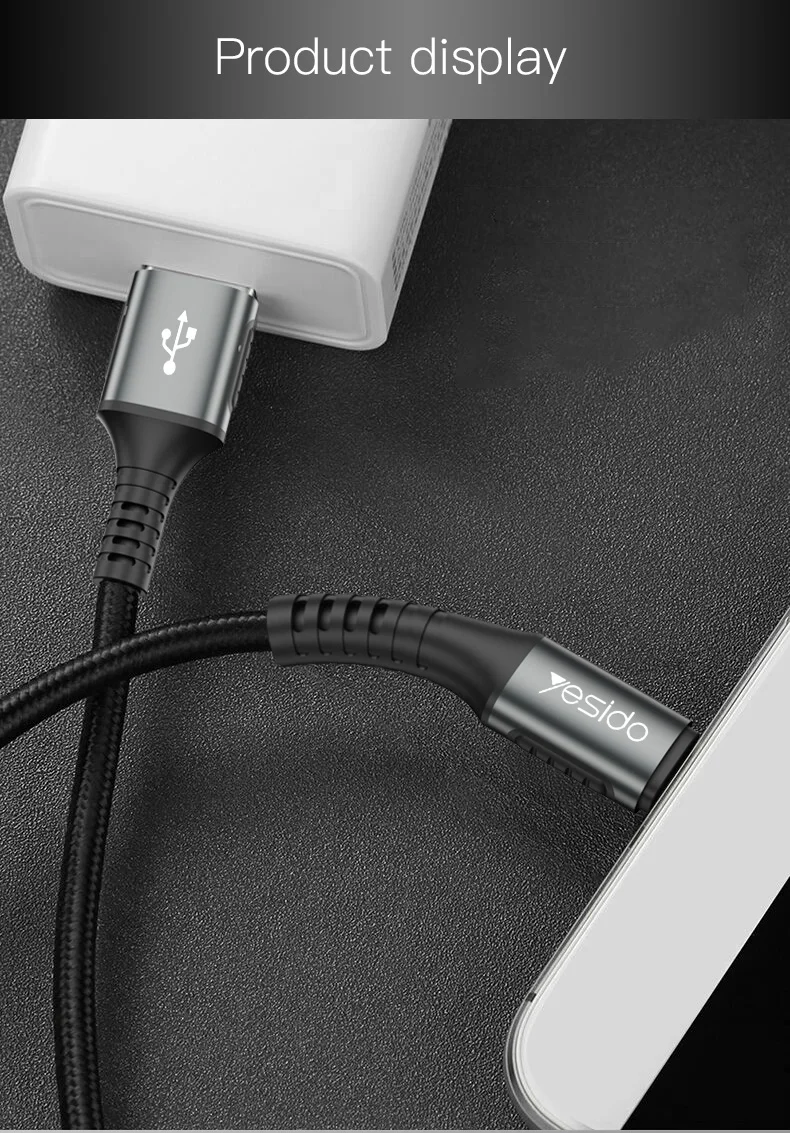 Yesido CA36 Кабель с разъемом usb-c для 5A быстрая Зарядное устройство Тип USB C кабель для samsung S9 Note 9 Oneplus 6 huawei P20 Быстрая зарядка провод, usb-кабель