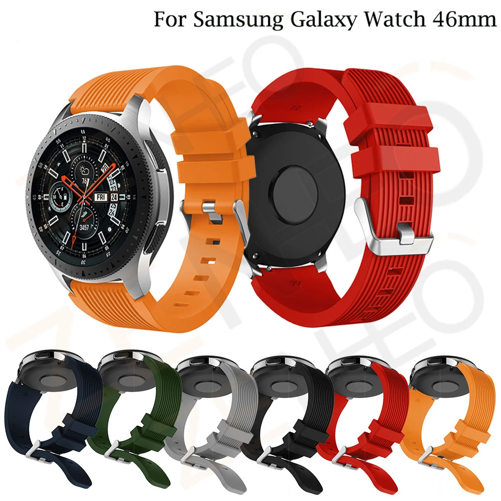 Силиконовый спортивный ремешок для samsung Galaxy Watch, 46 мм, 22 мм, для Xiaomi Huami Amazfit, 2/2 S, браслет, ремешок, SM-R800