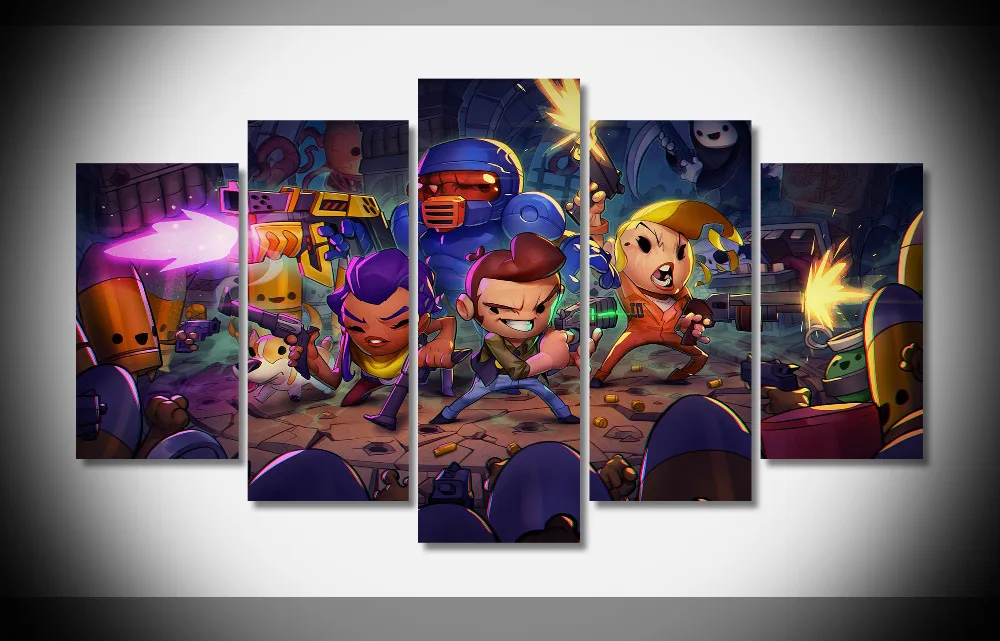 

7384 enter the gungeon Poster Framed Gallery wrap art print home wall decor Gift wall picture Already to hang digital print