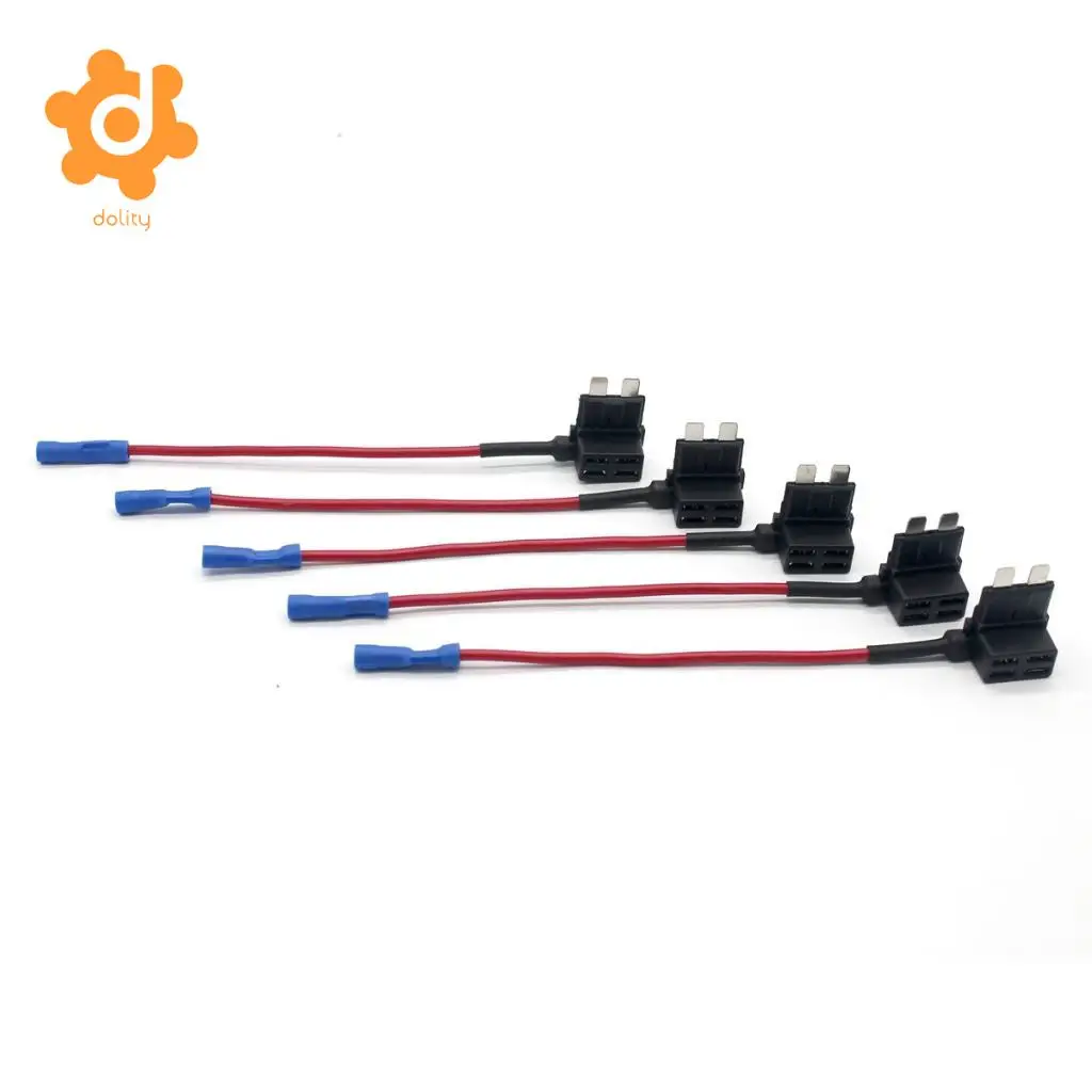 5pcs Car Add Circuit 10A ACU Tap Standard Blade Fuse Box Holder