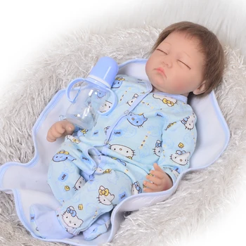 

22"reborn babies silicone dolls 55cm collection vinyl sleeping lifelike bebe alive baby super toddlers kids birthday brinquedos