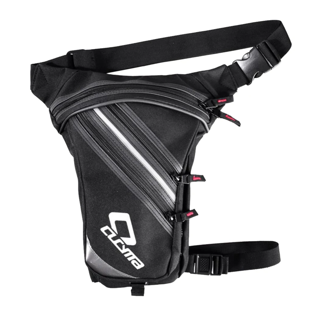 High Product Capacity Polyester Motorcycle Bike Racing Leg Bag Outdoor Thigh  Bag Waterproof Black For Men Women Kids