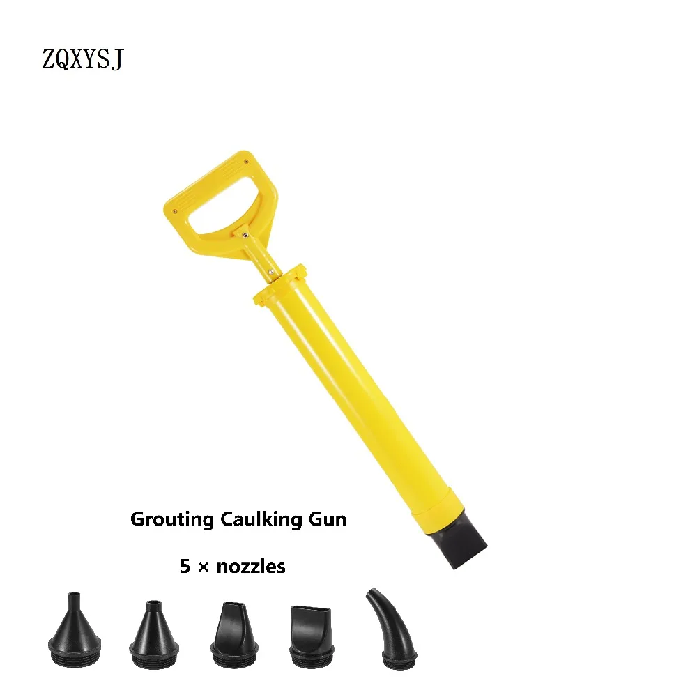 

ZQXYSJ Caulking Gun Dripless Sealant 5 Nozzle Grouting Mortar manual Applicator Tools Grout Tool for Cement lime Pointing Brick