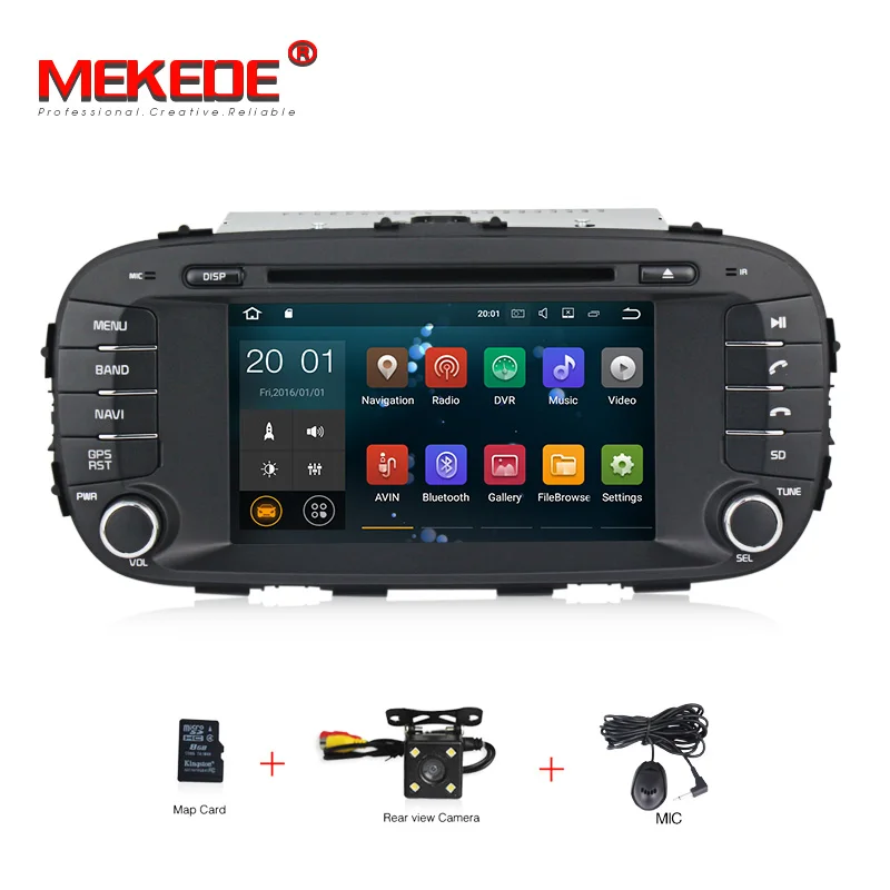 MEKEDE PX3 RK3188 Android 8,1 Автомобильный DVD радио плеер подходит для Kia Soul Мультимедиа ТВ gps навигация Поддержка wifi BT - Цвет: add camera