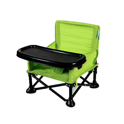 Детский складной стульчик для кормления, детское уличное обеденное кресло, многофункциональное портативное кресло для кормления - Цвет: Green