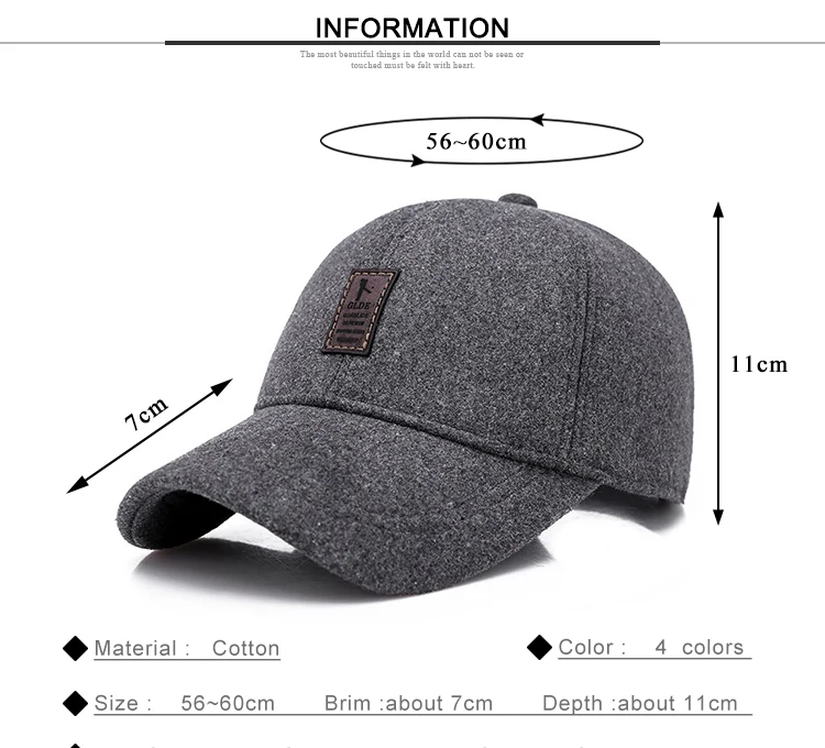 baseball cap men winter