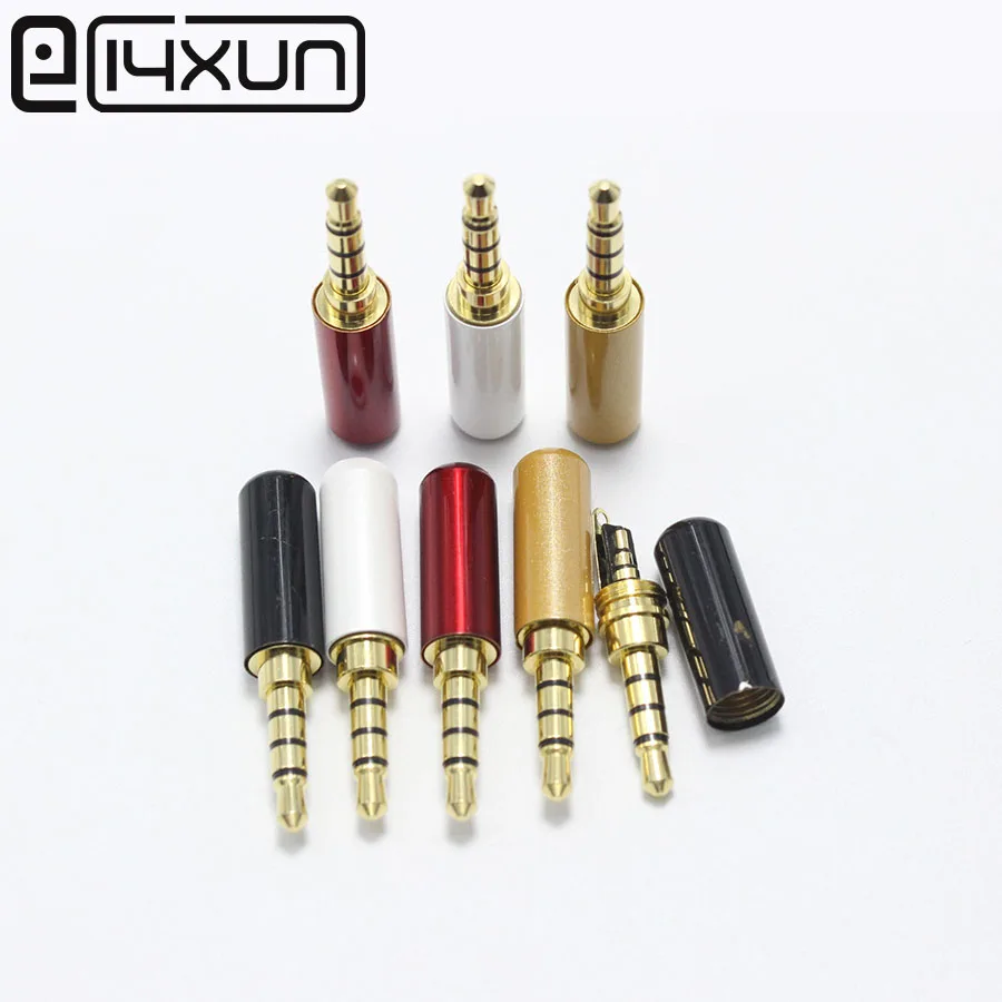 1pcs 3.5mm stereo headset plug 4 pole 3.5 Audio Plugs Jack Adaptor