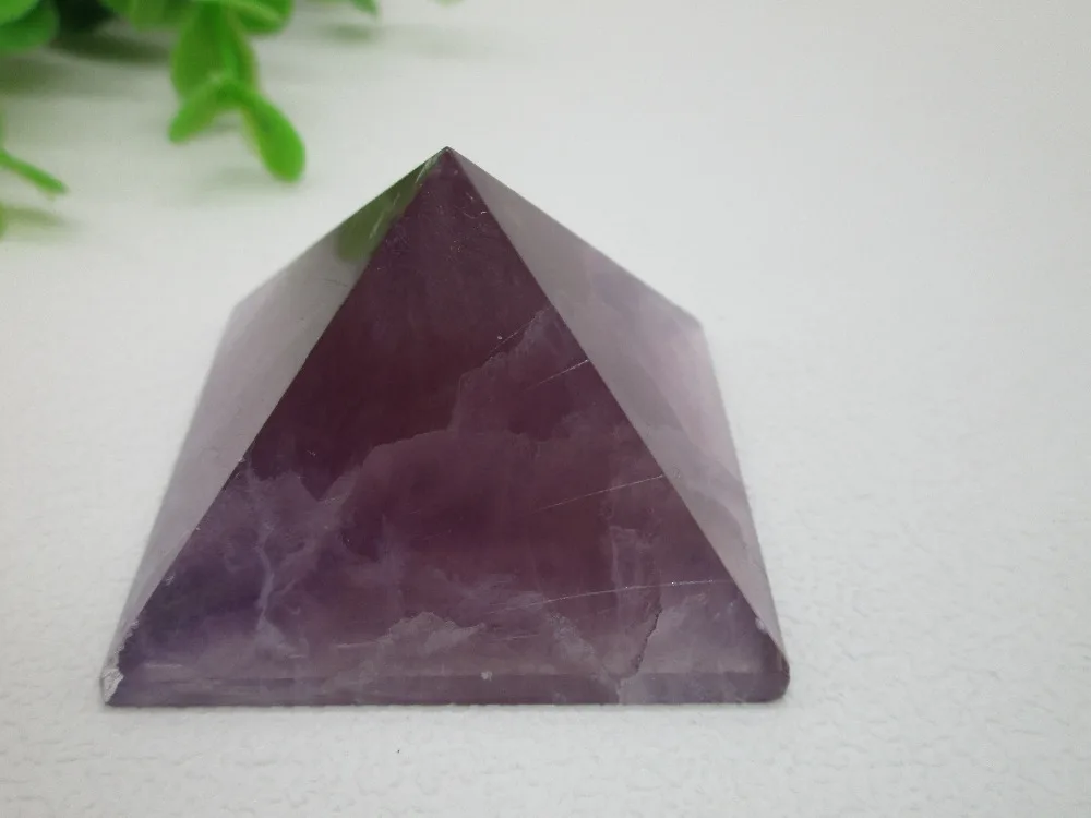 

Natural Light Quartz Purple Fluorite pyramid Points Single Terminated Crystal Wand Polished Reiki Healing Specimen