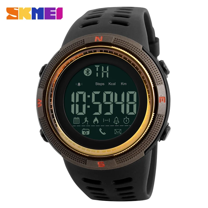 SKMEI Smart Watches Men Clock Top Sport Men's Smart Watch Fashion Luxury APP Reminder Calorie Man Wrist Watch reloj hombre 1250