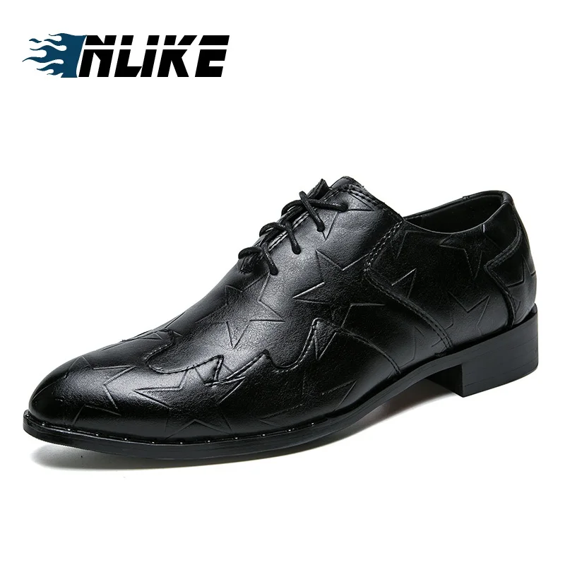 

INLIKE Men Casual Dress Shoes Male Oxfords Office Shoes Men Wedding Party Leather Shoes Fashion British Style