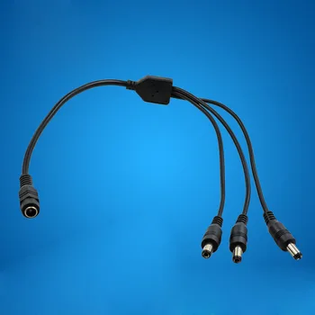 

2pcs/lot 12V DC Power Cord In One Three,DC Wire Connector Adapter Plug Power Cable Female to Male For Monitor