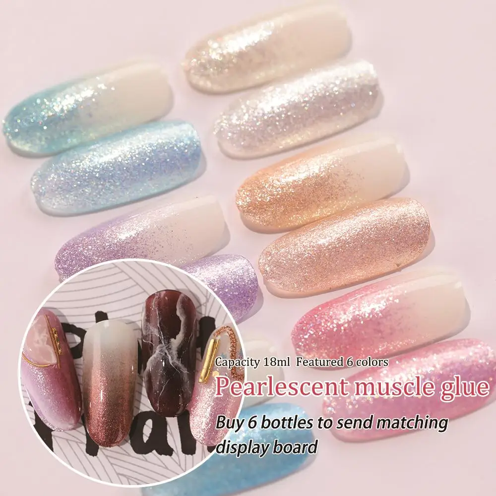 

MIZHSE 18ml UV Gel Nail Polish Glitter Sequins Soak Off UV Gel Varnish Nail Gel Polish DIY Nail Art Laquer Pearlescent Color